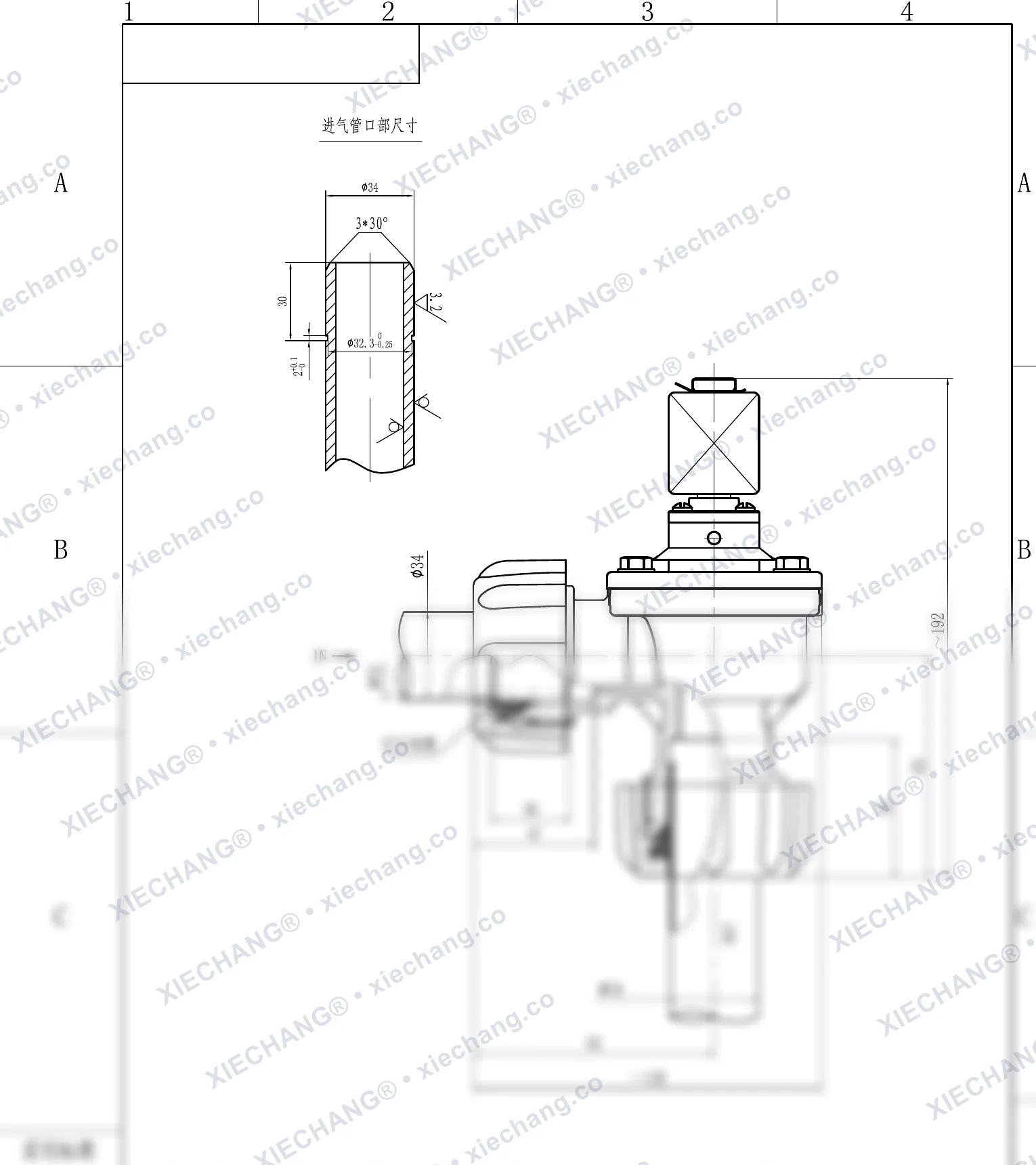 DCF-ZM-25 · 1" · injap denyut jenis sudut tepat (right-angle) bebenang luar — Lukisan Pemasangan